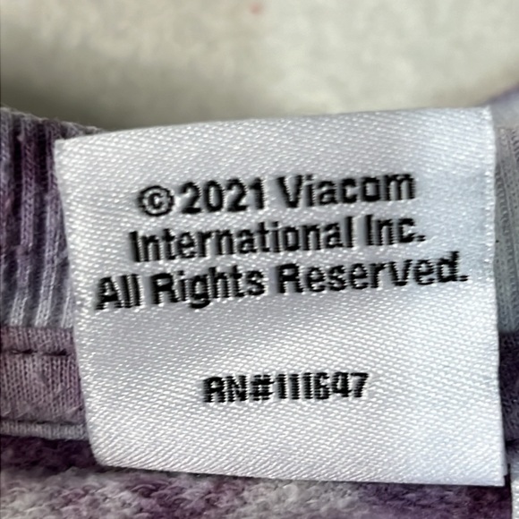 MTV Music Television Long Sleeve Sweatshirt Womens Size XXL Purple White TieDyed - Picture 7 of 9